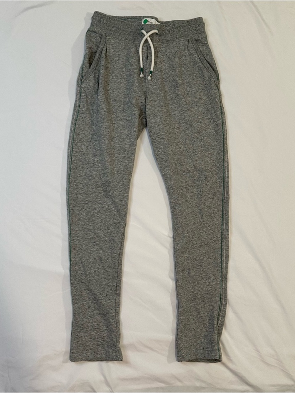 Boden Heather Gray Jogger Sweatpants with Drawstring